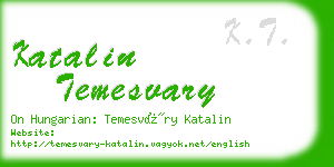 katalin temesvary business card